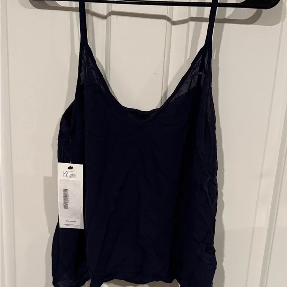 Elegant Navy Blue Women's Top - Picture 3 of 4